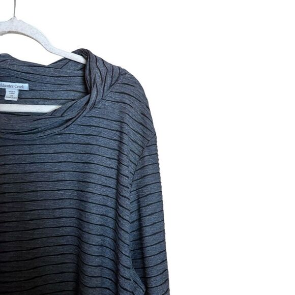 Coldwater Creek Cowl Neck Top Womens 3X 24W 26W Multicolor Stripe Stretch Blouse - Picture 3 of 9